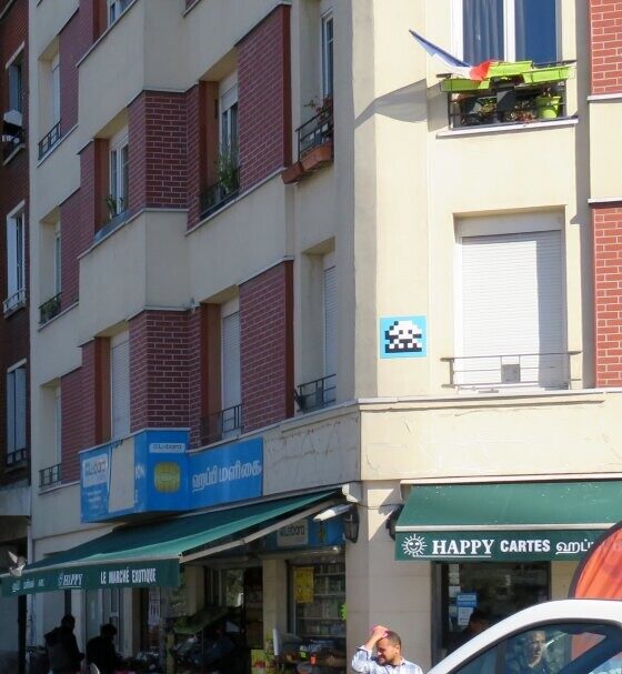PA_1239, Space Invader de l'avenue Paul Vaillant Couturier — Street art de Invader à La Courneuve