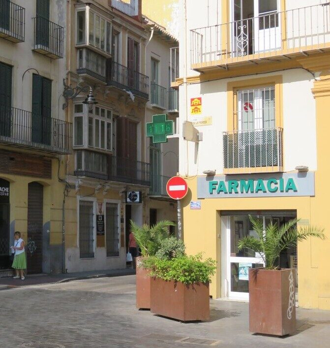 MLGA_28, Space Invader on 9 Plaza de la Merced — Street art by Invader in Málaga