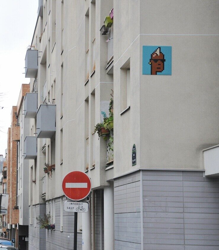 PA_1481, Space Invader de la rue de Tourtille — Street art de Invader à Paris