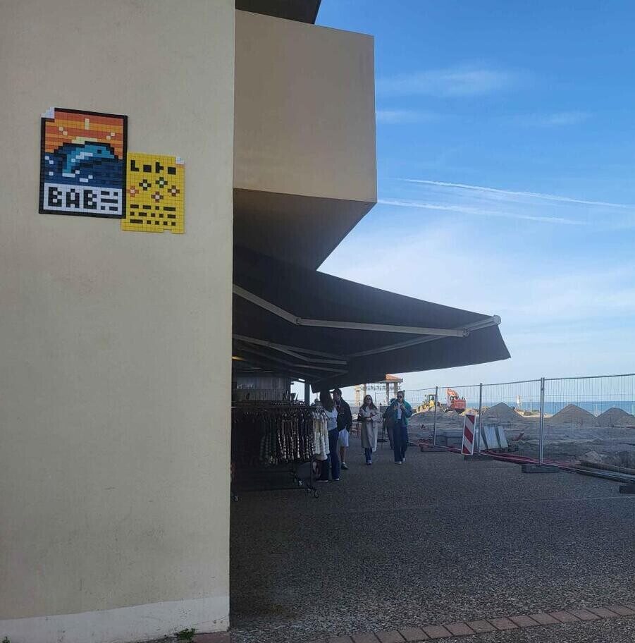 BAB_58, Space Invader de l'avenue des Dauphins — Street art de Invader à Anglet