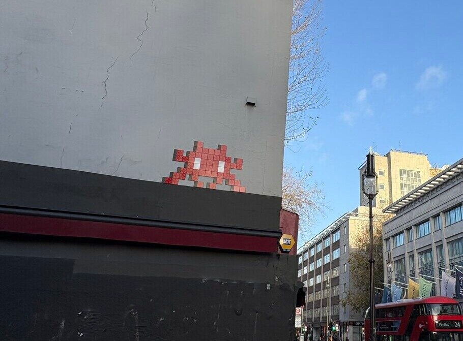 LDN_178, Space Invader on 79 Tottenham Court Road — Street art by Invader in London