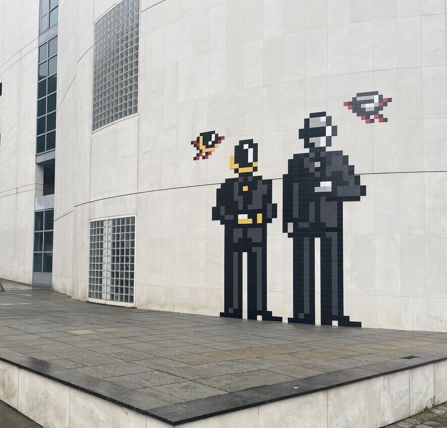 PA_1568, Space Invader on 221 Avenue Jean Jaurès — Street art by Invader in Paris