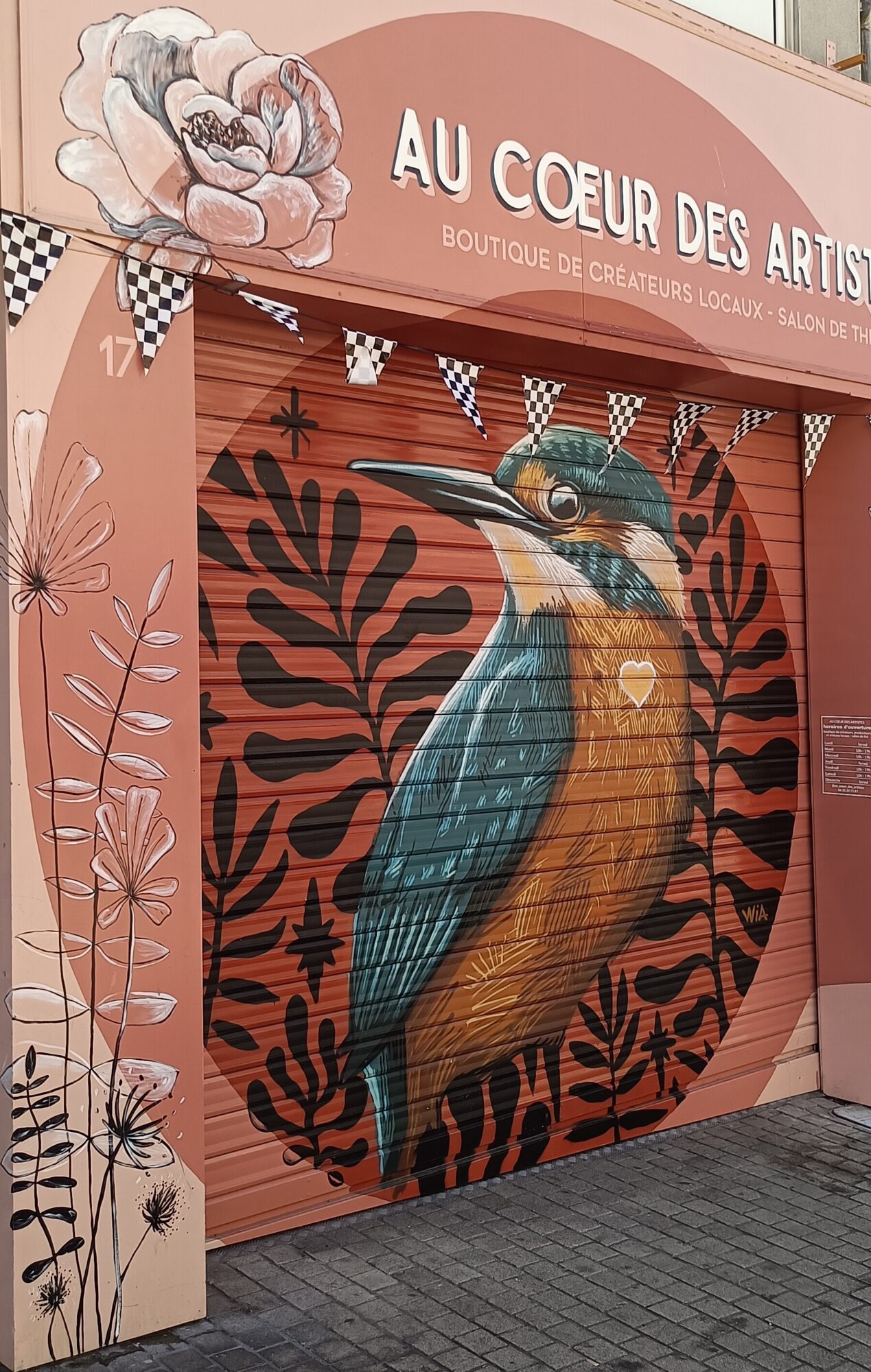 Martin-pêcheur par WIA — Street art de WIA à Le Mans