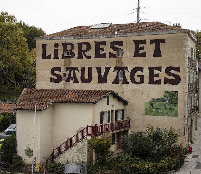 Free and Wild — Street art by Escif in Bayonne