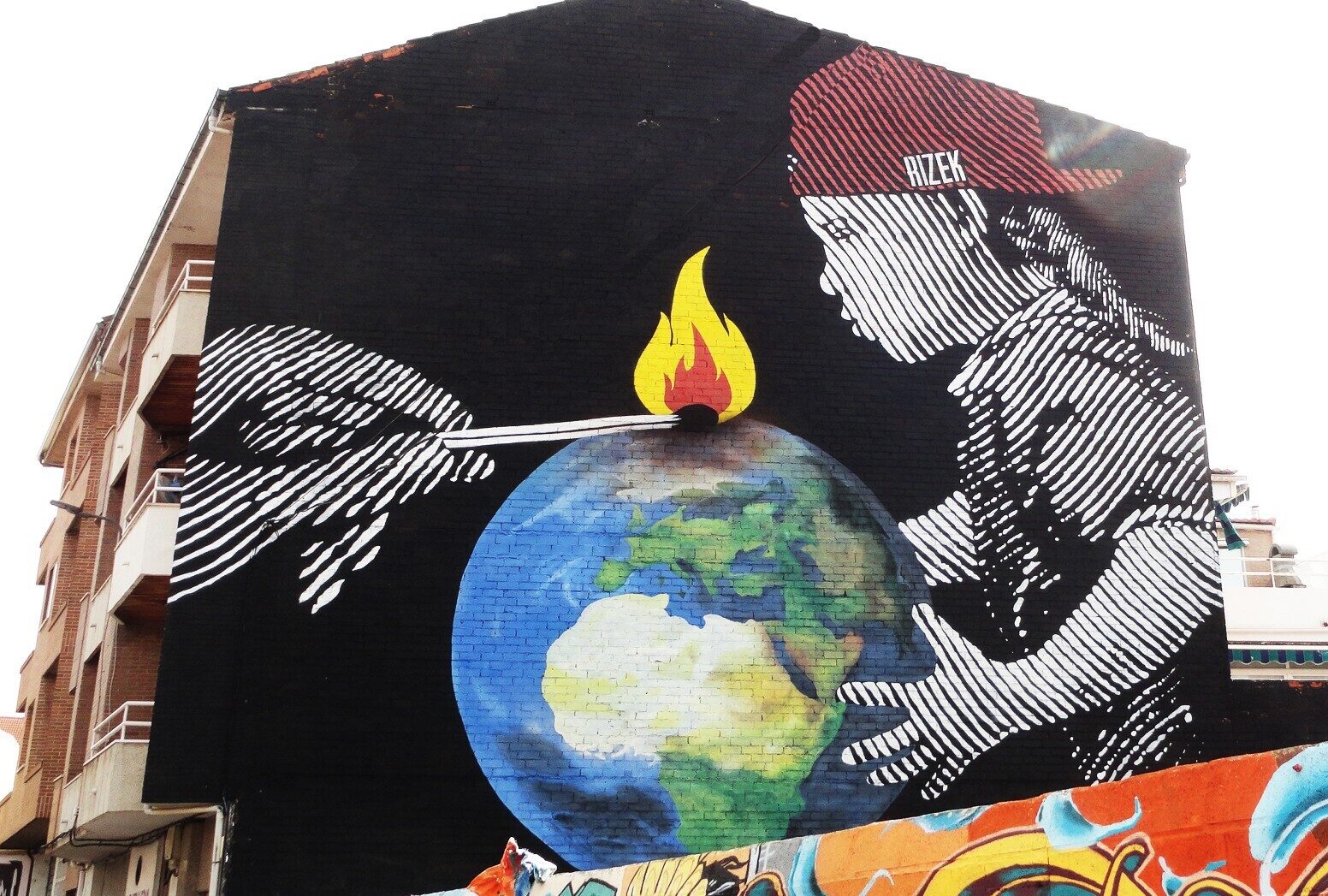 Blow It — Street art by Kris Rizek in La Bañeza