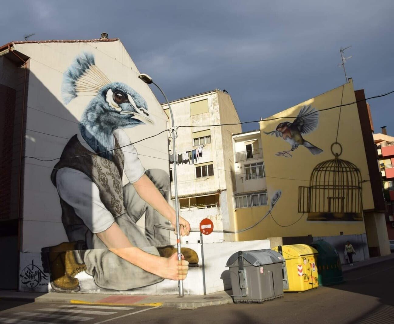 Birdman — Street art by Sfhir in La Bañeza