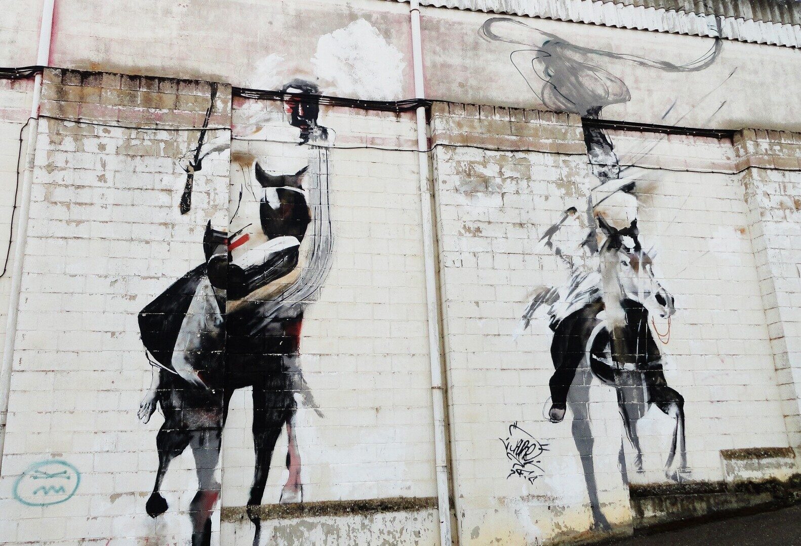 Mario and Maldoror — Street art by Argeo Mondragón in La Bañeza