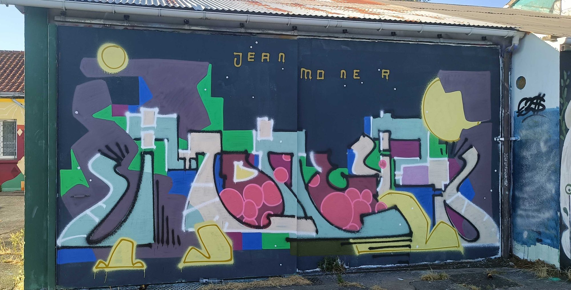 Amandyne - Colored Lettering and Geometry — Street art by Moner in Nantes