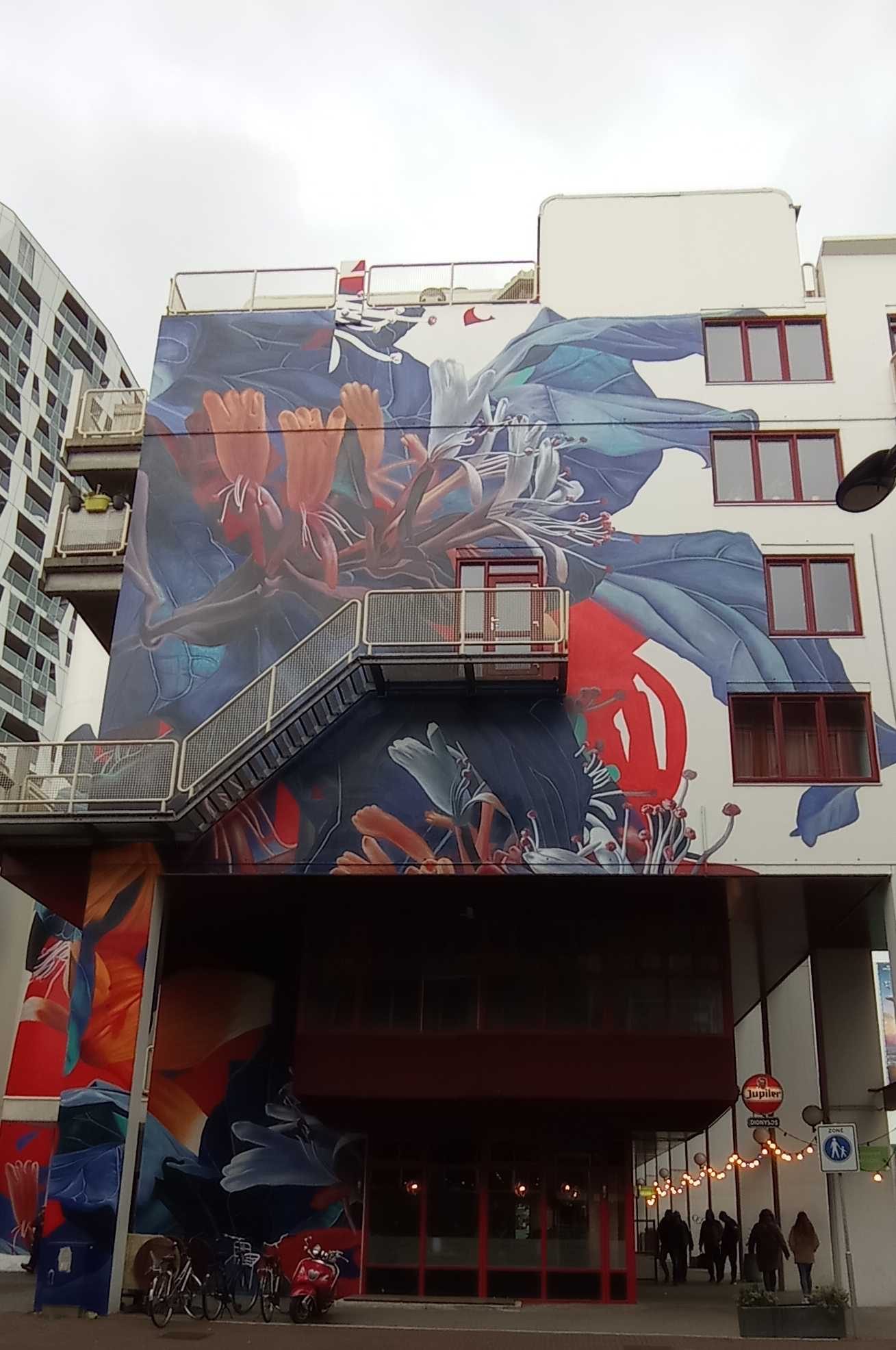 Giant Flowers on the Facade — Street art in Rotterdam