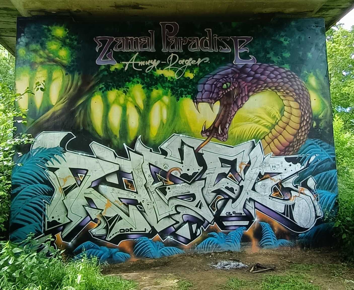 Zamal Paradise Mural — Street art in Rezé