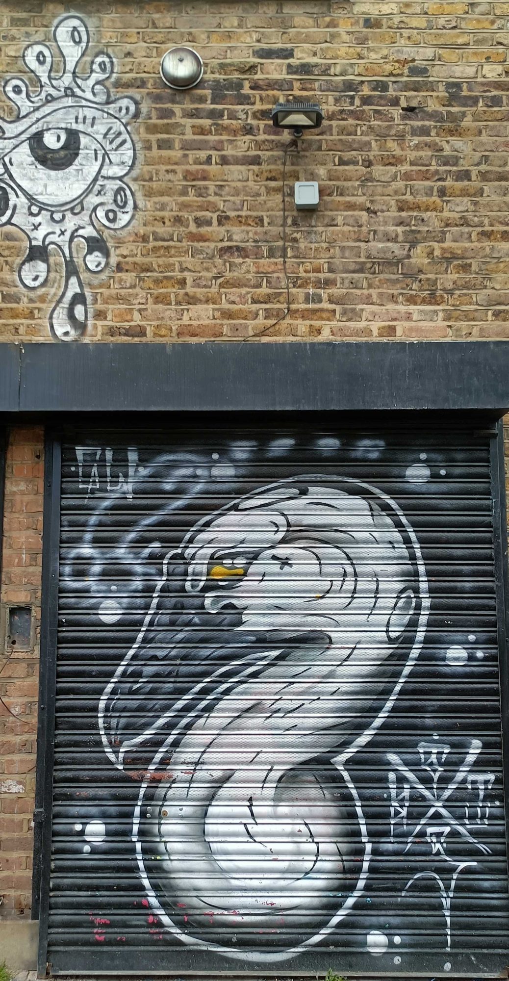 The Swan on the Shutter — Street art in London