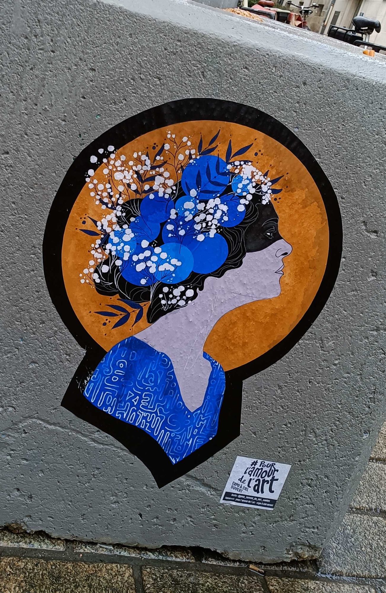 Tanala's Floral Portrait — Street art by Tanala in Nantes