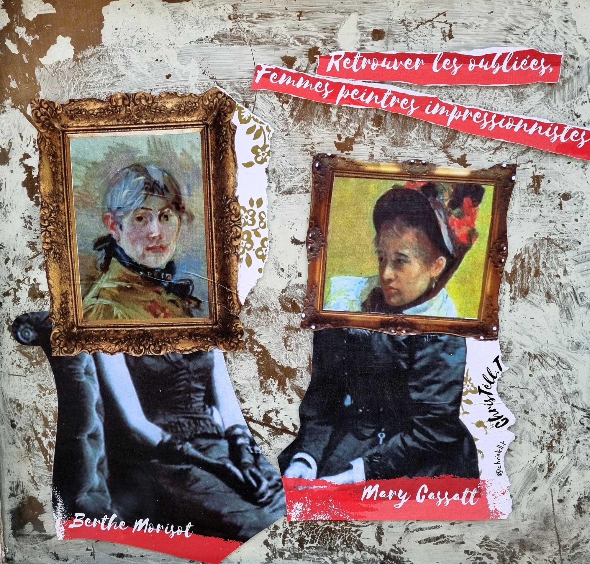Berthe Morisot et Mary Cassatt par ChrisTèll — Street art de ChrisTèll.T à Clermont-Ferrand