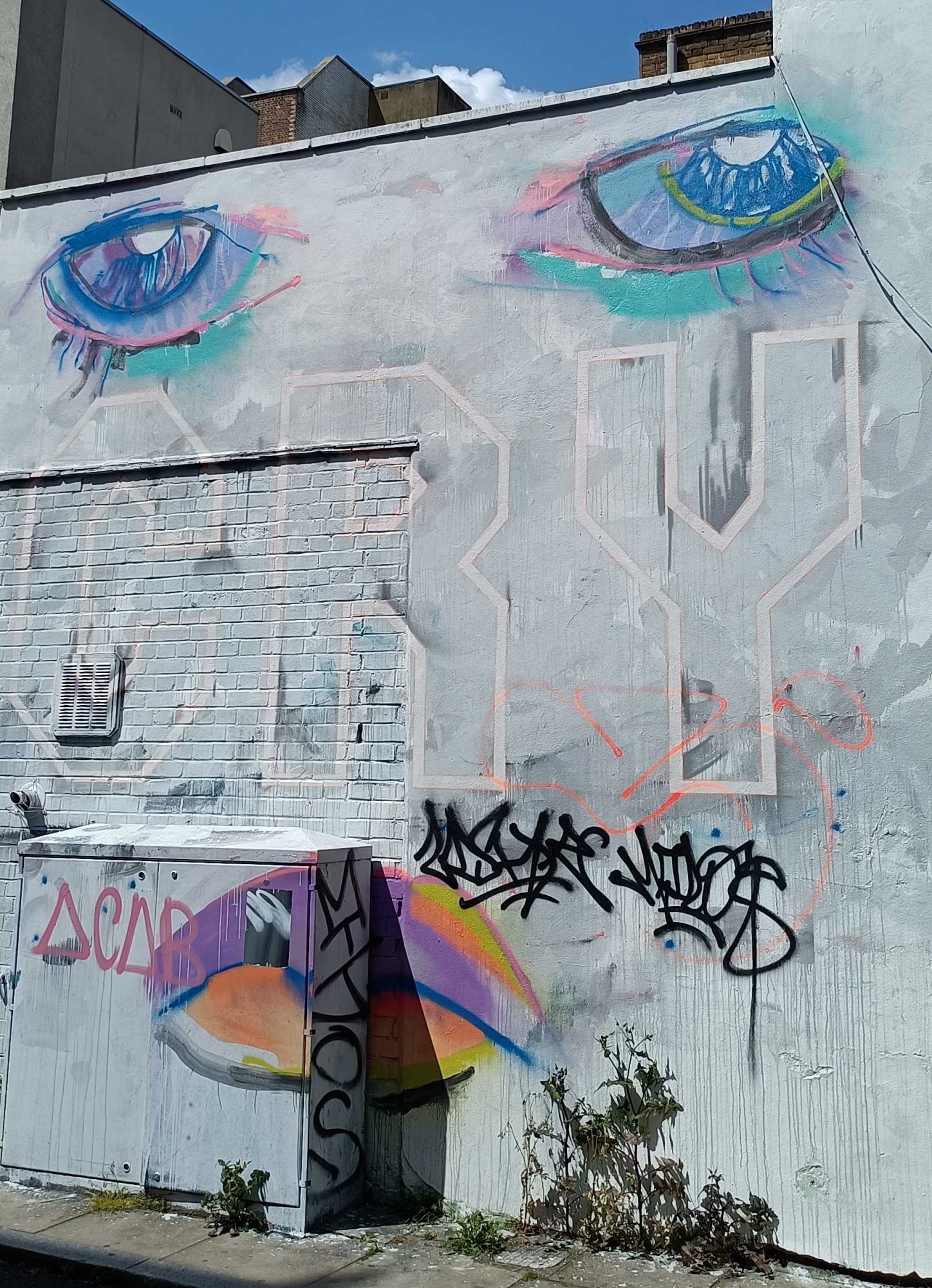 Yeux bleus expressifs — Street art à London