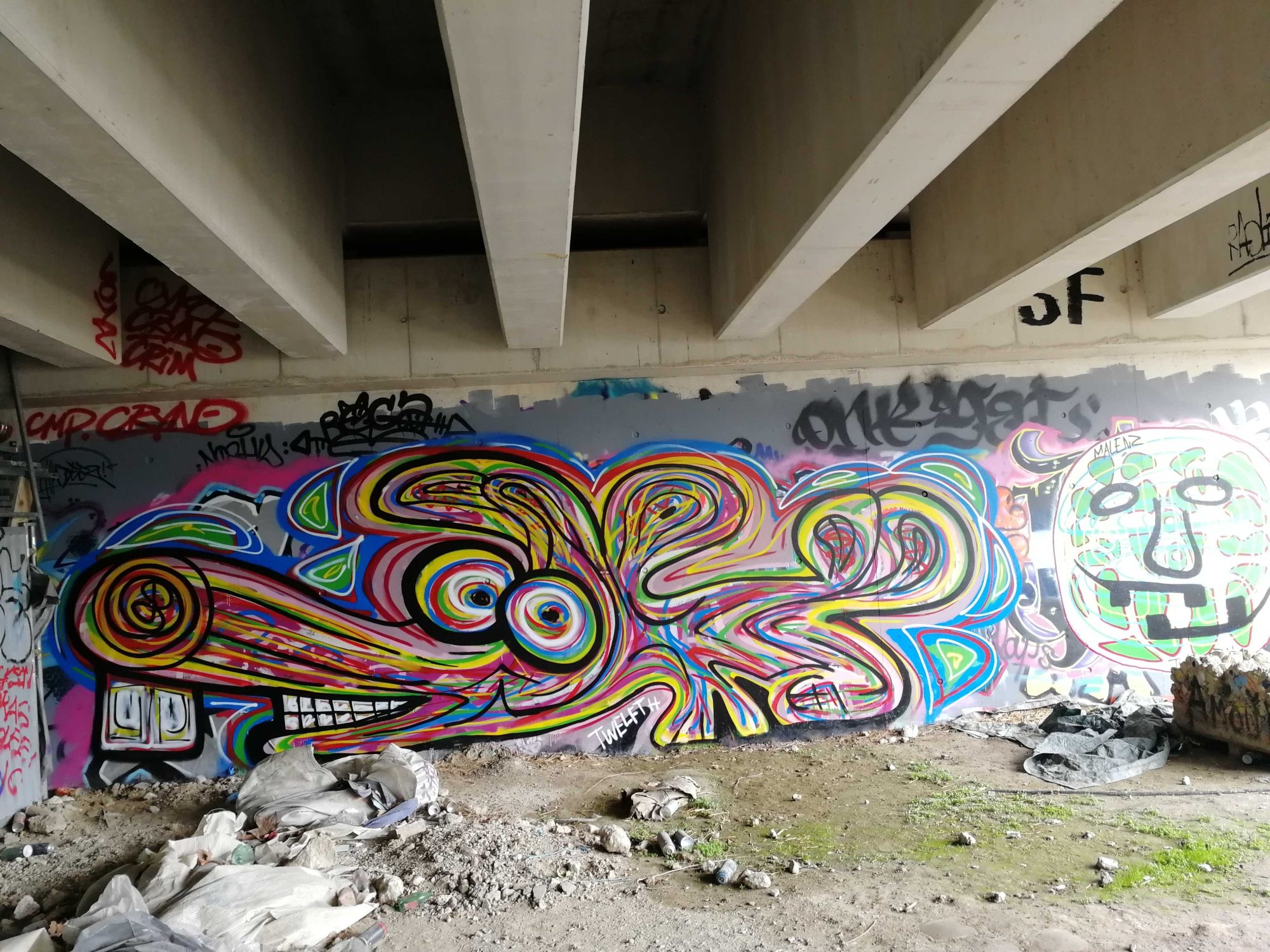 Psychedelic Wildstyle Monster — Street art in Paris