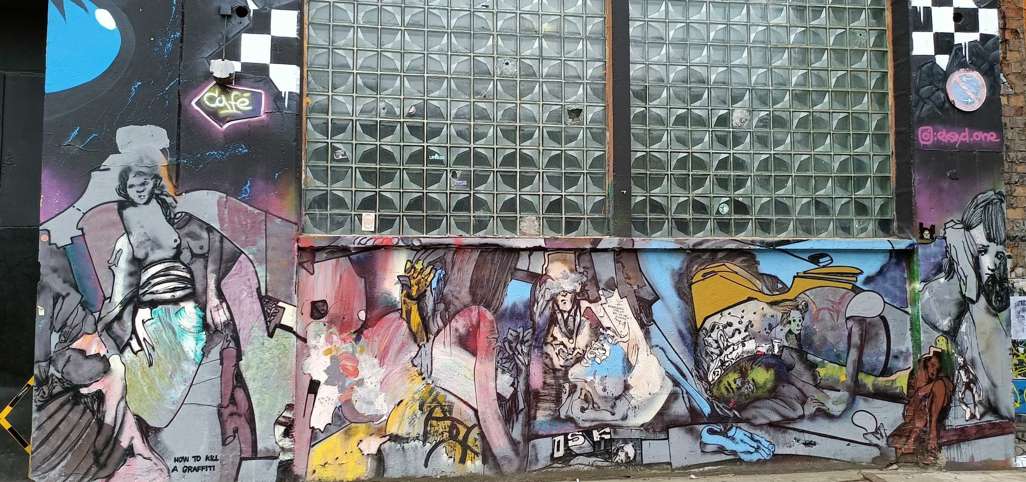 Surrealist Composition with Multiple Figures — Street art in Berlin