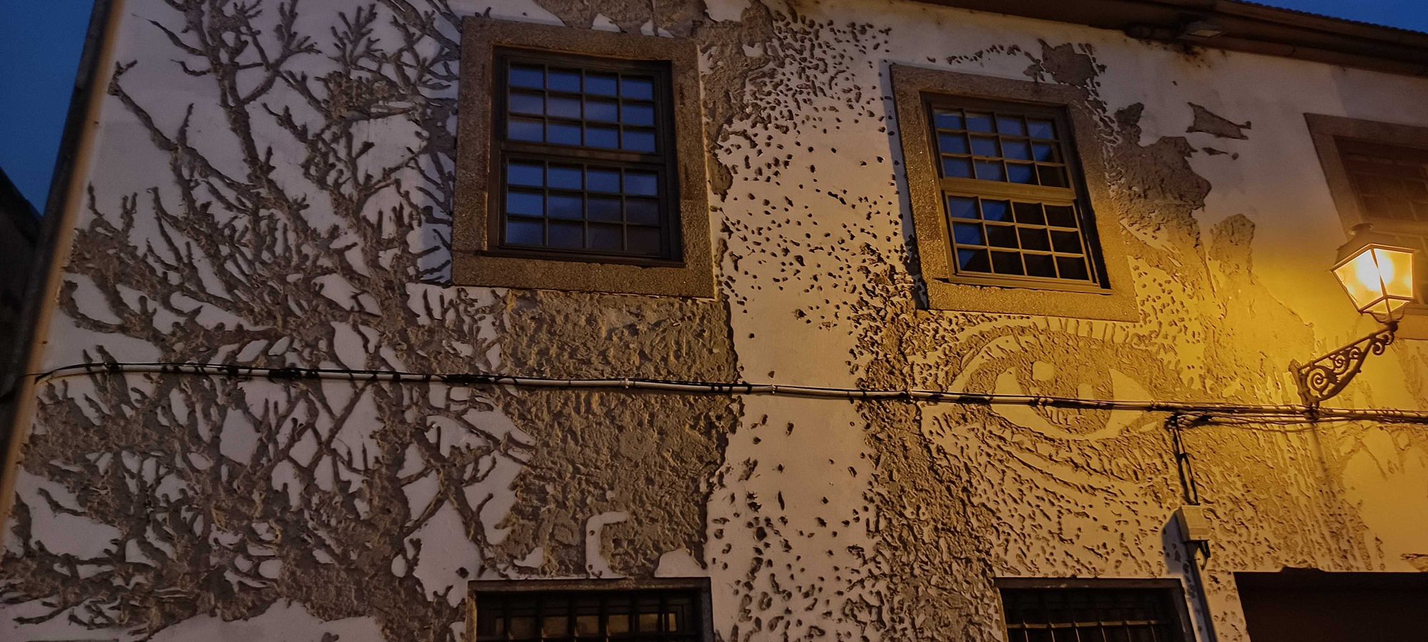 Portrait gravé par Vhils à Porto — Street art de Vhils à Porto