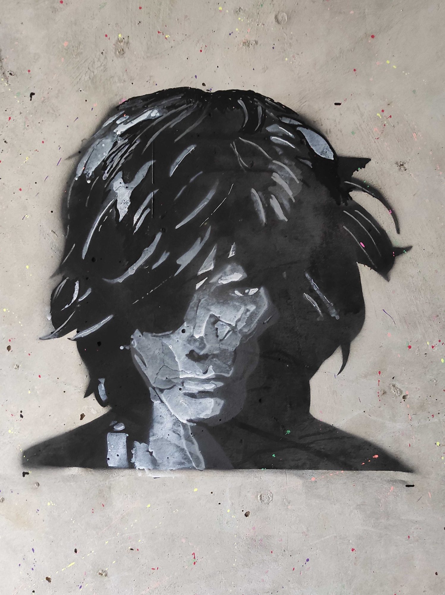 Black and White Portrait — Street art in Candé