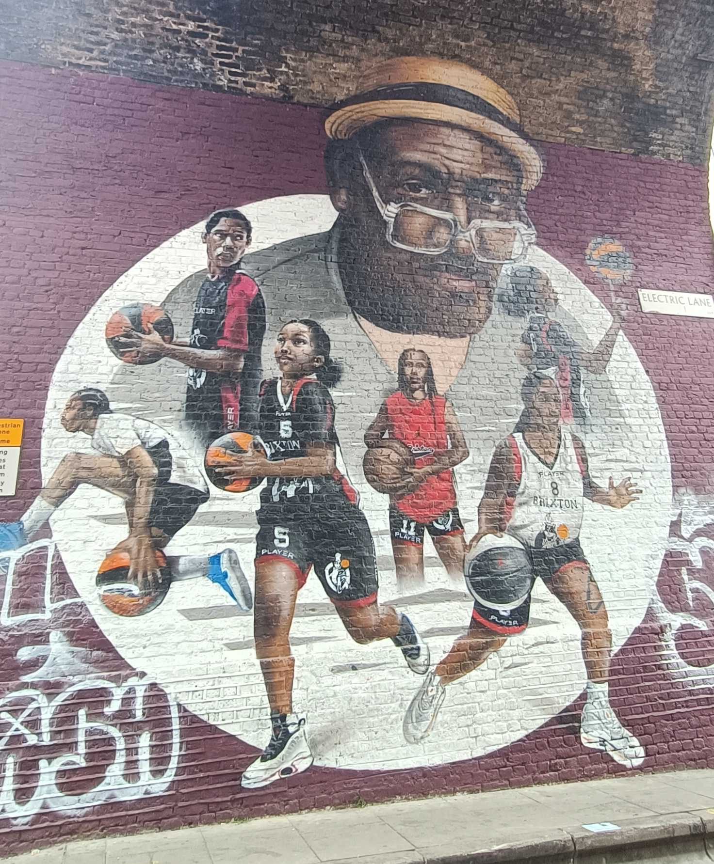 Brixton basketball mural — Street art by Dreph in London