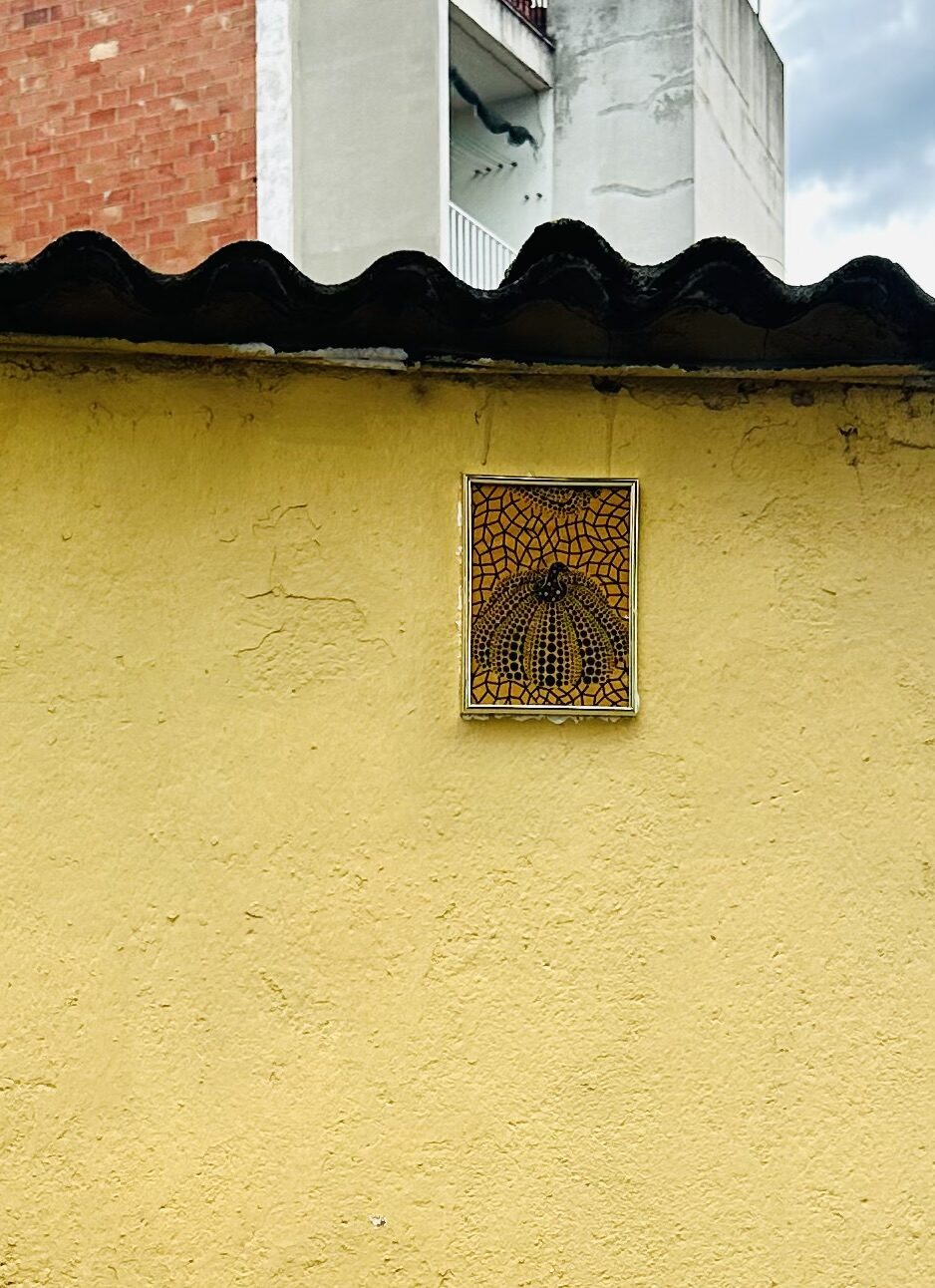 Tribute to Kusama, the Dotted Pumpkin — Street art in La Llagosta
