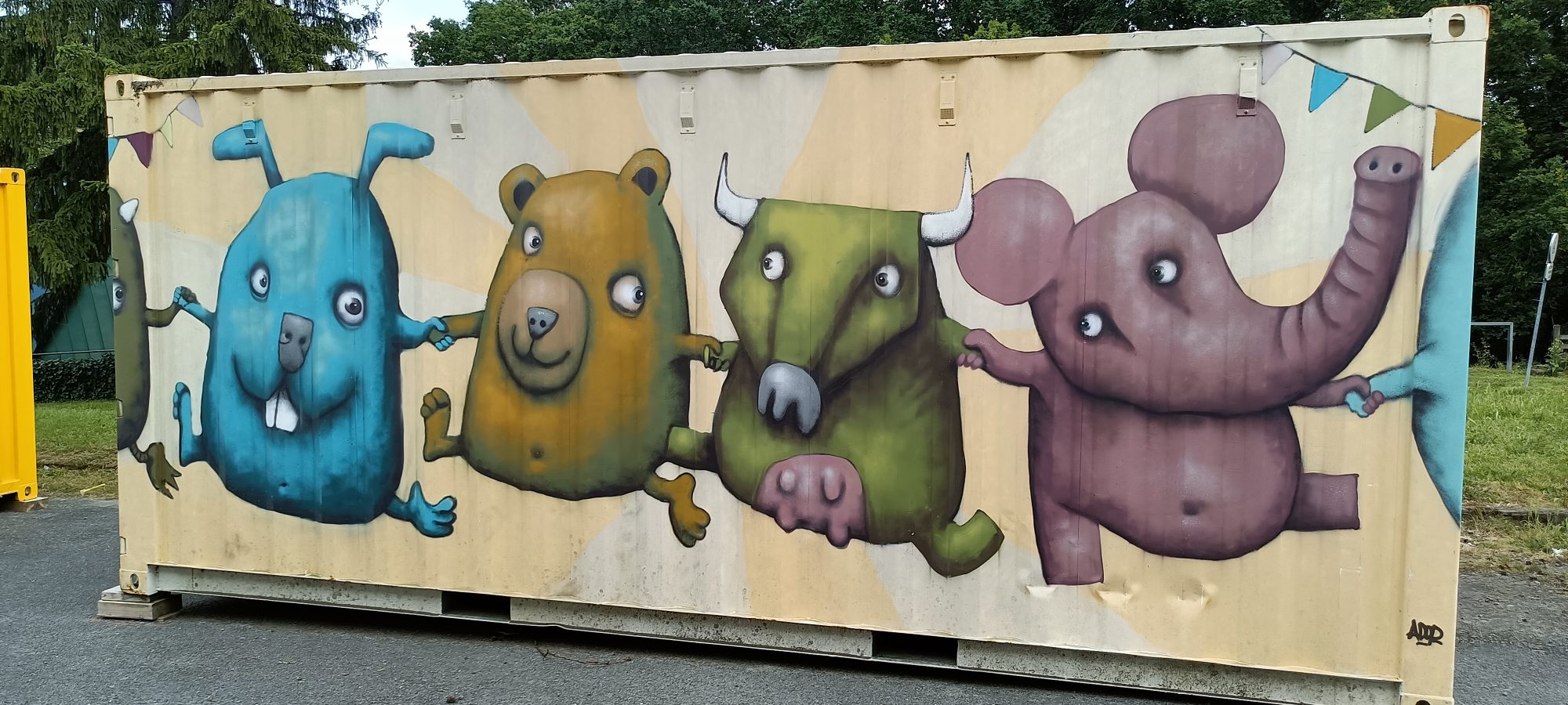 Quatre créatures par Ador — Street art de Ador à Rezé
