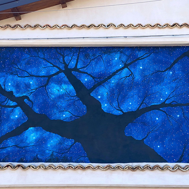 Cosmic Tree — Street art by Alberto Cicerone in Aielli