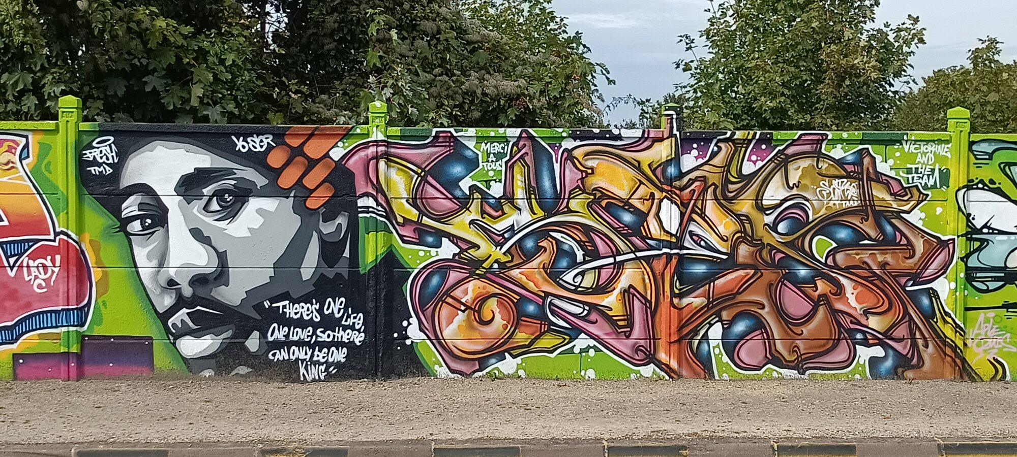 Bob Marley, There's One Life One Love — Street art in Reims