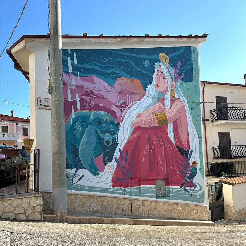 The Breath of Maya — Street art by Rame 13 in Aielli