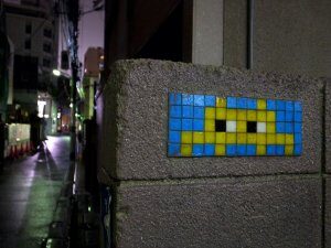 TK_12, Space Invader de Jingumae 4-chōme — Street art de Invader à Tokyo