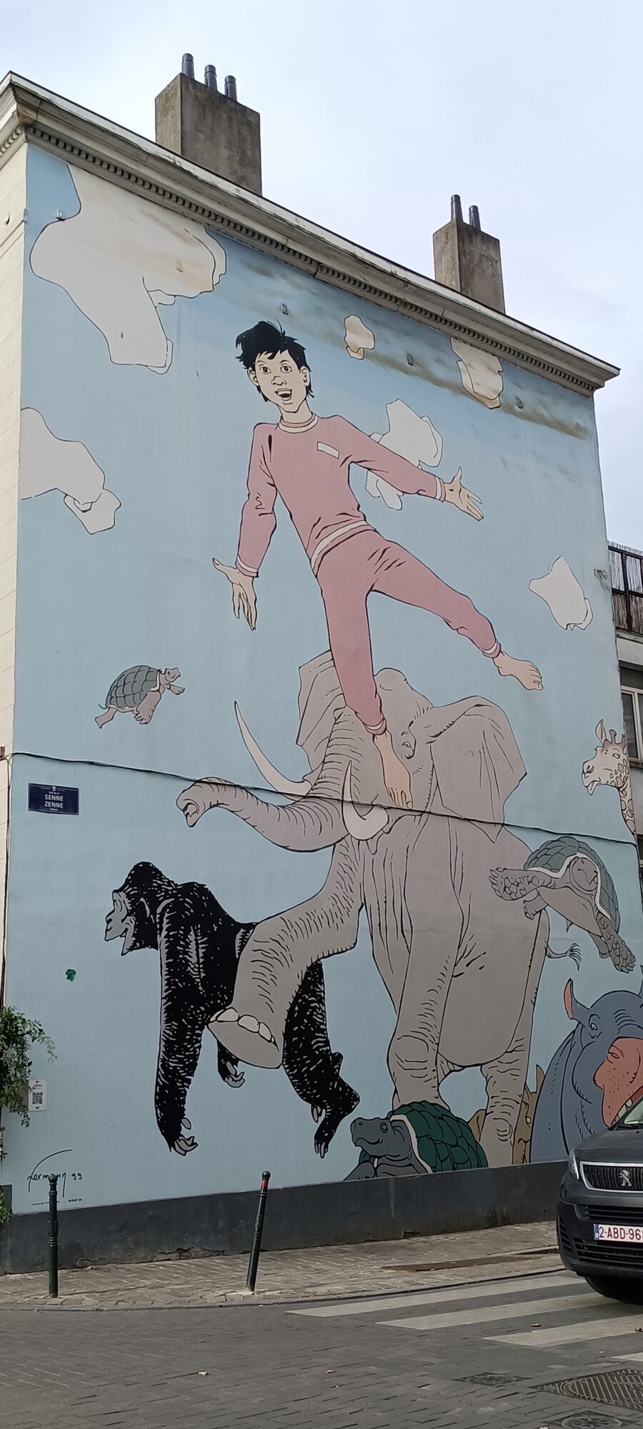 Les Rêves de Nic par Hermann — Street art de Hermann à Bruxelles