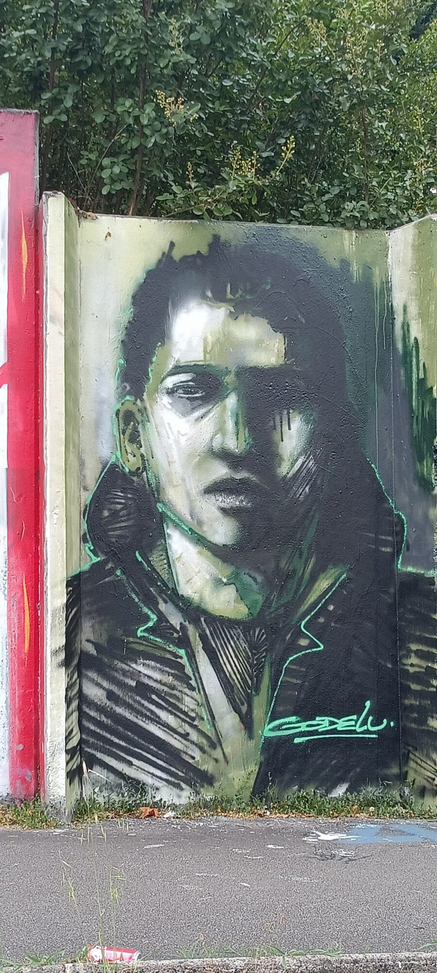 Dark Green Portrait by Godelu — Street art by Godelu in Nantes