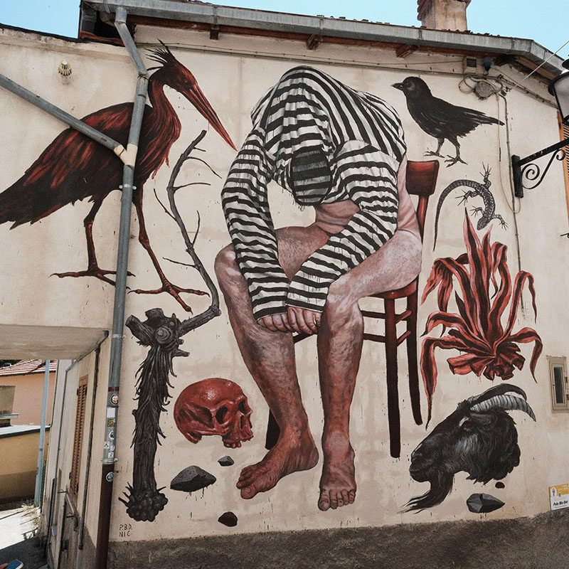 Pale Blue Dot — Street art by Nicola Alessandrini in Aielli