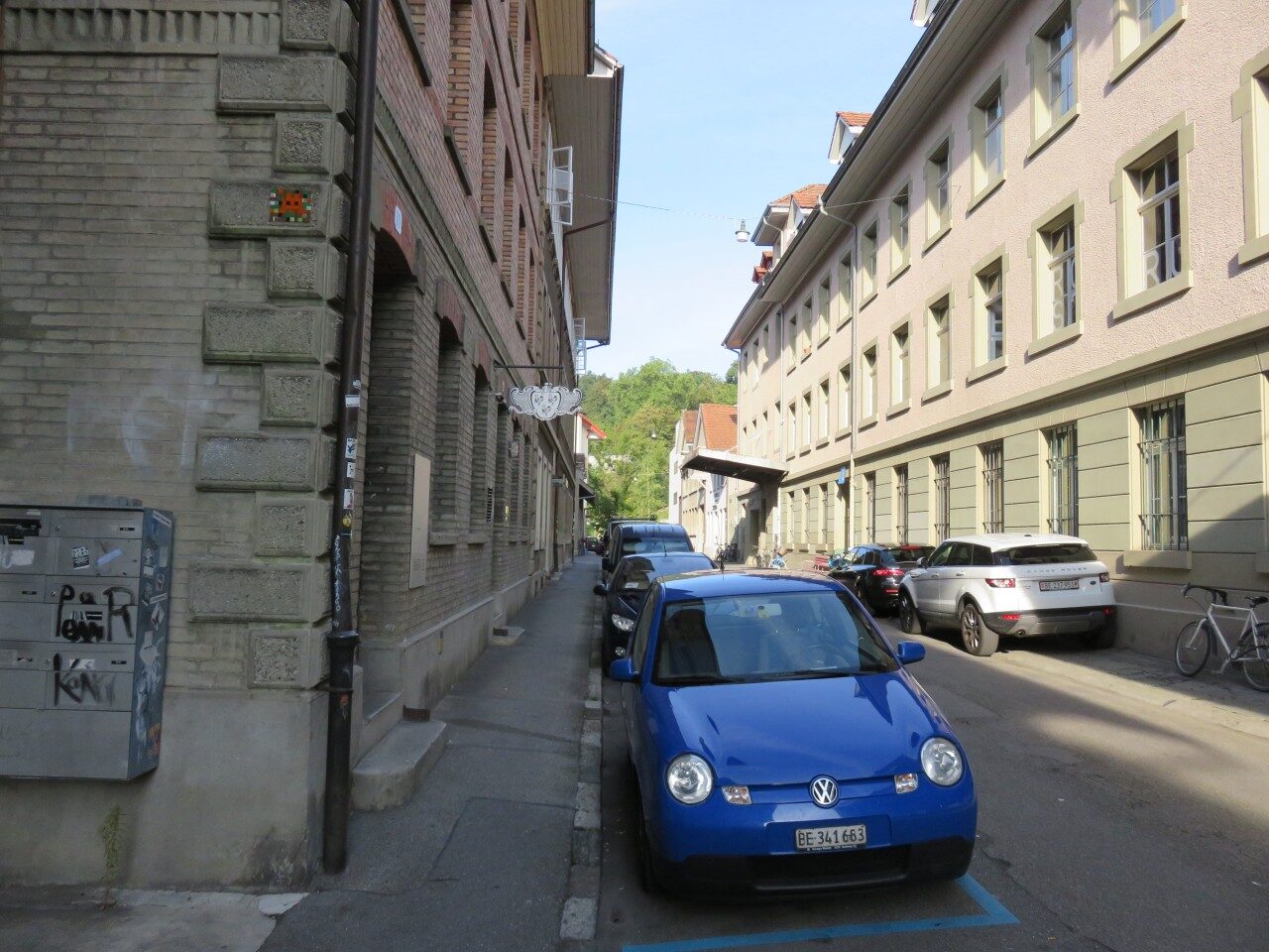 BRN_25, Space Invader de Wasserwerkgasse — Street art de Invader à Bern