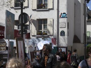 PA_1276, Space Invader on Place du Tertre — Street art by Invader in Paris