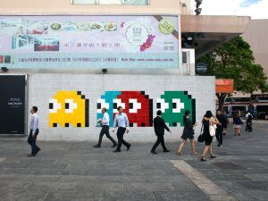 HK_118, Space Invader de Salisbury Rd Tsim Sha Tsui — Street art de Invader à Hong Kong