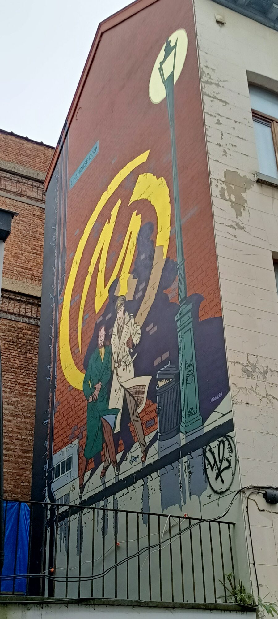 The Yellow M by Edgar P. Jacobs — Street art by Edgar P. Jacobs in Bruxelles