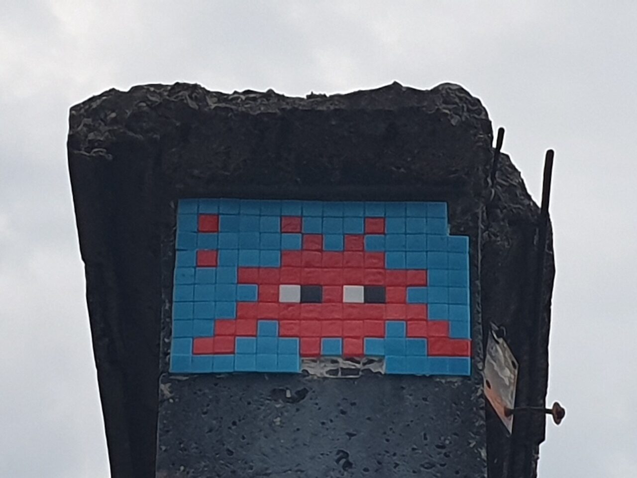 LJU_10, Space Invader on Metelkova ulica 4 — Street art by Invader in Ljubljana