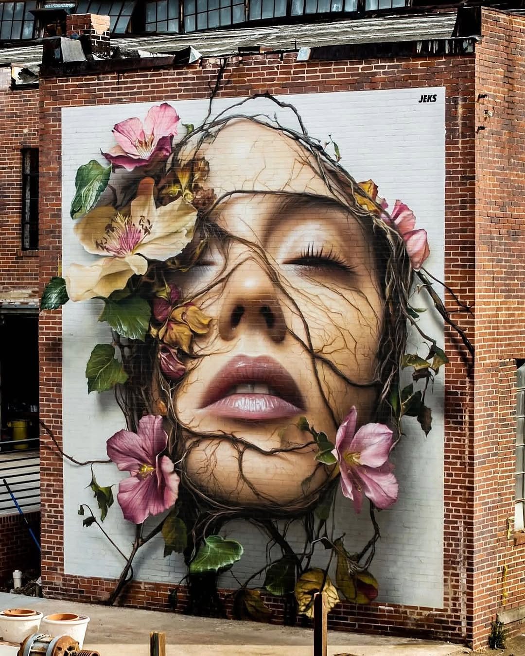 Inner Bloom — Street art by JEKS One in Lexington
