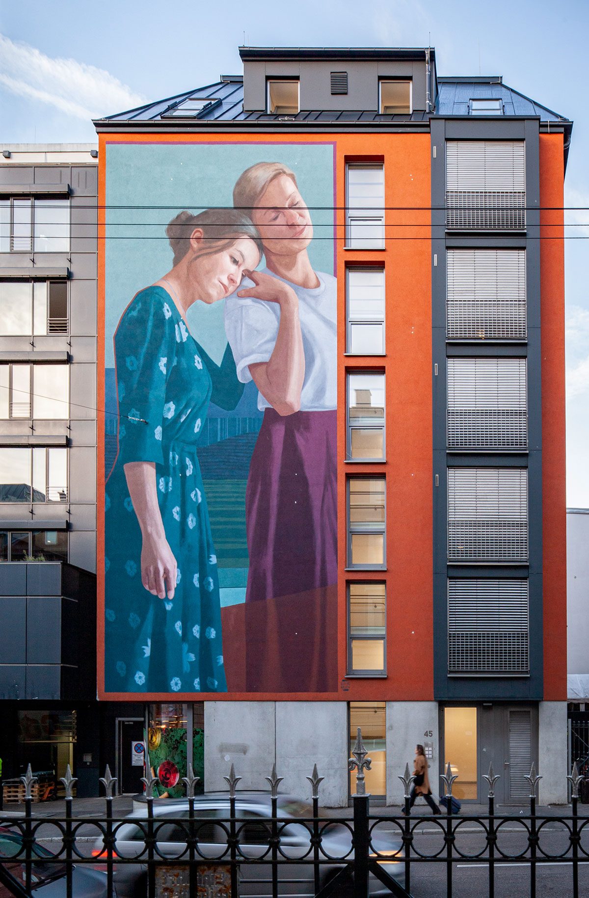 Solitude and Connection, Stuttgart West — Street art by Eloise Gillow in Stuttgart