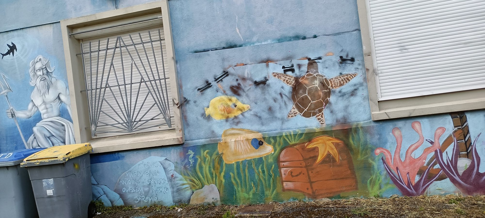 Fonds marins et Neptune — Street art à Rezé
