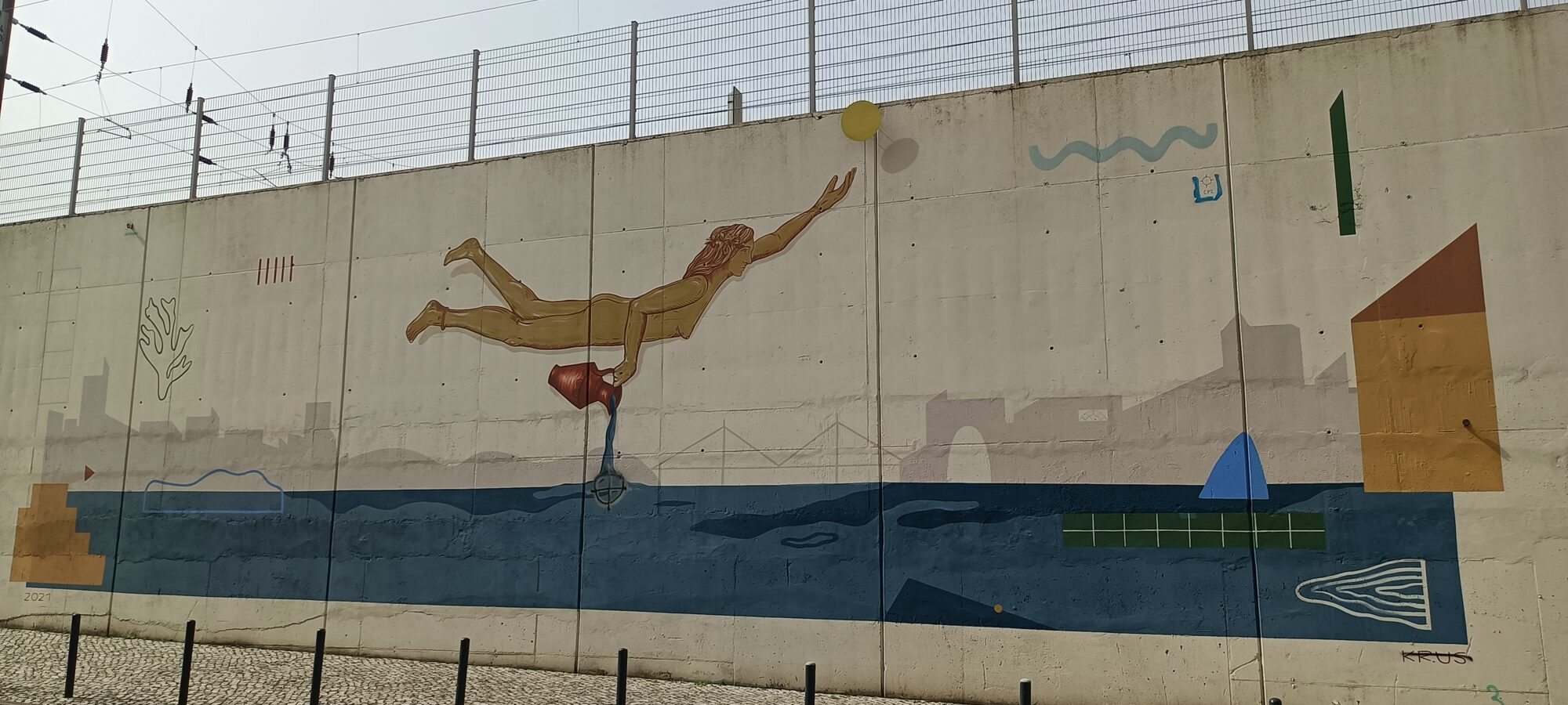 The River — Street art de KRUS à Lisboa