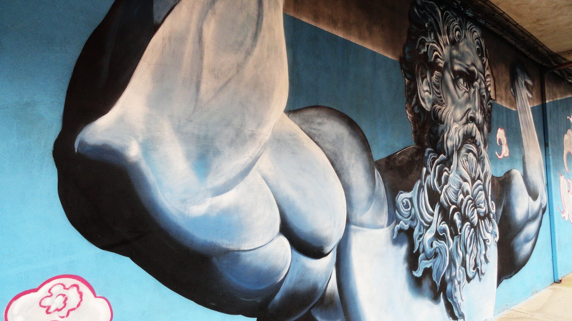 Atlas Titan — Street art by El Rojo in La Bañeza