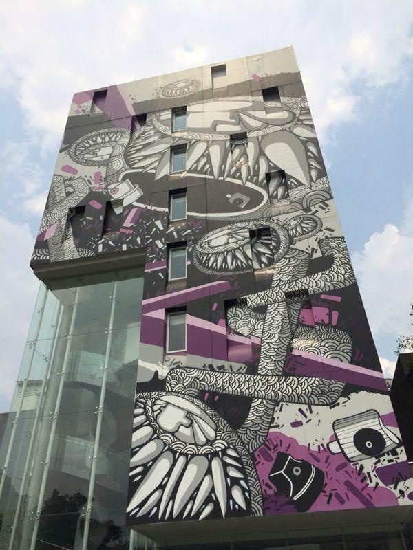 Monster Goes Out At Night — Street art by Darbotz in Jakarta