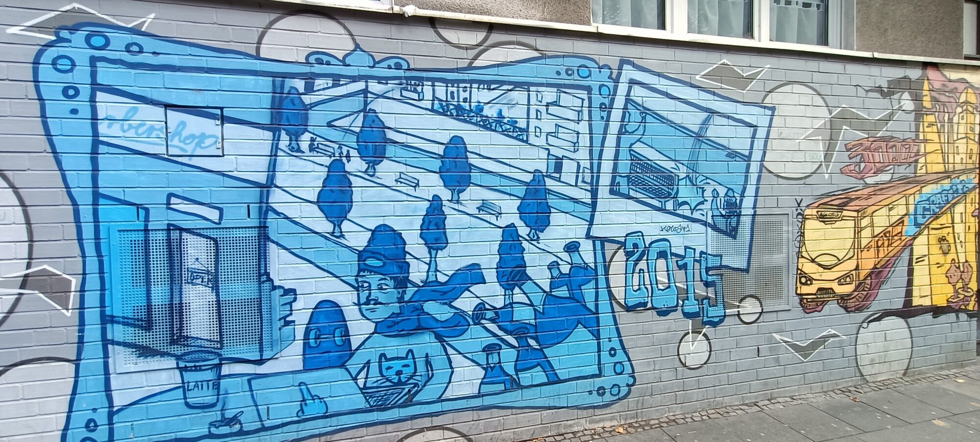 2015, the quarter in axonometric view — Street art in Köln
