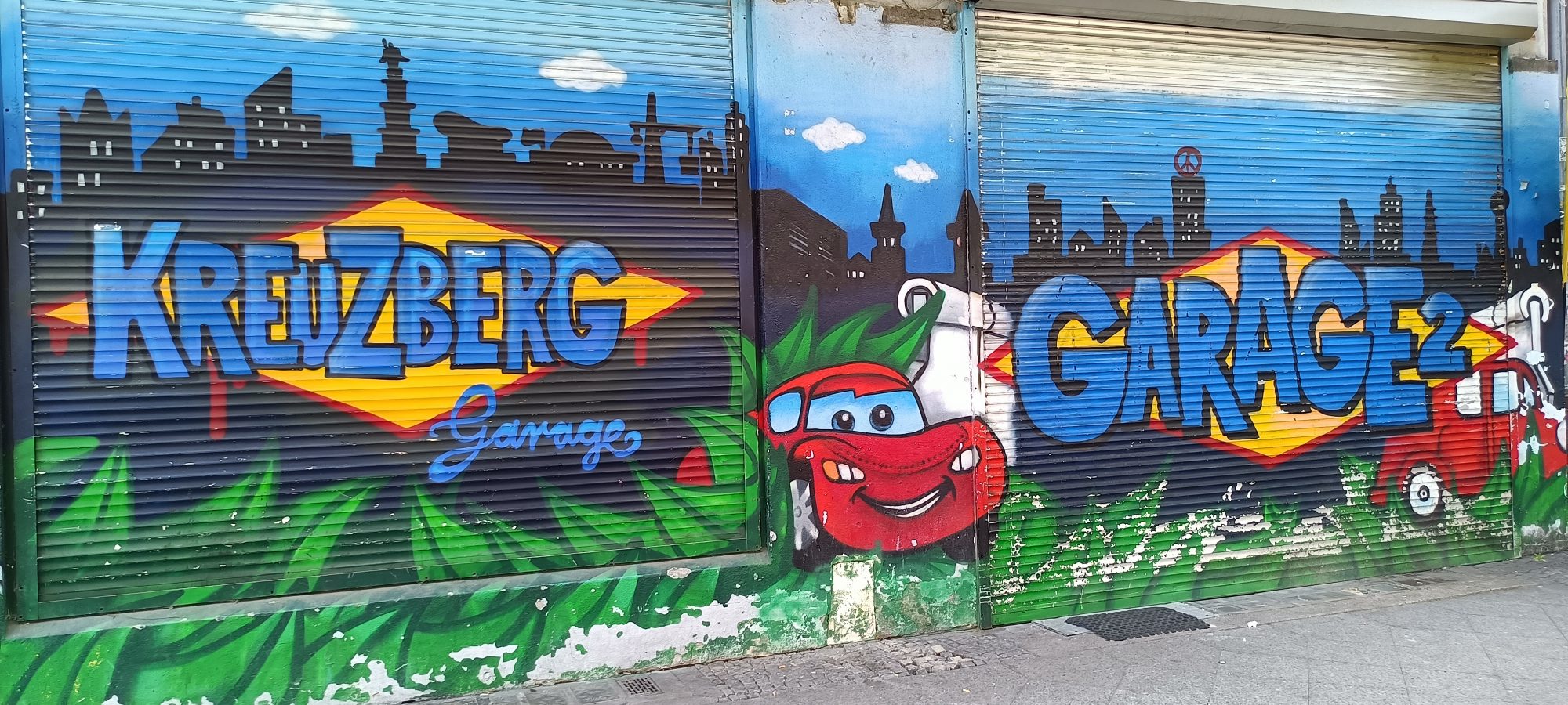 Kreuzberg Garage Shutters — Street art in Berlin