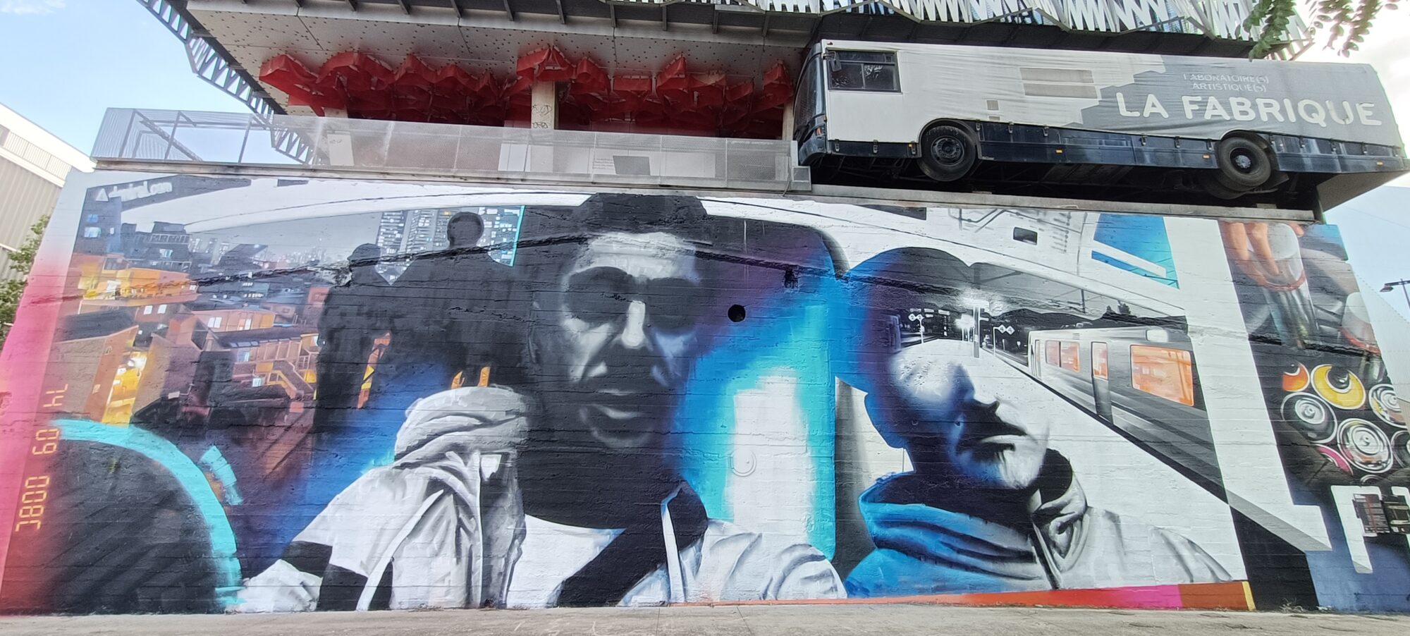Portraits en noir et blanc au Mur de Nantes — Street art de Bulea à Nantes