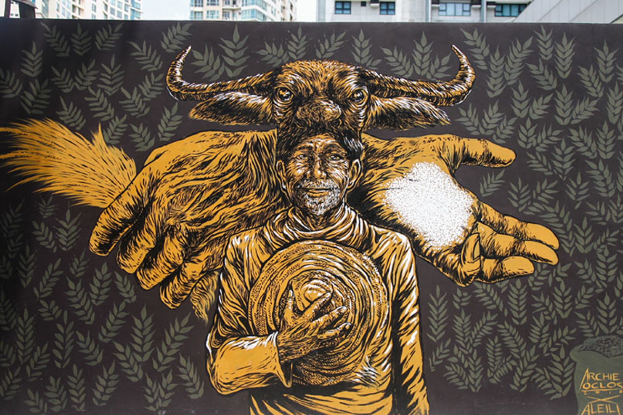 Magsasaka (Le Paysan) — Street art de Archie Oclos à Manila