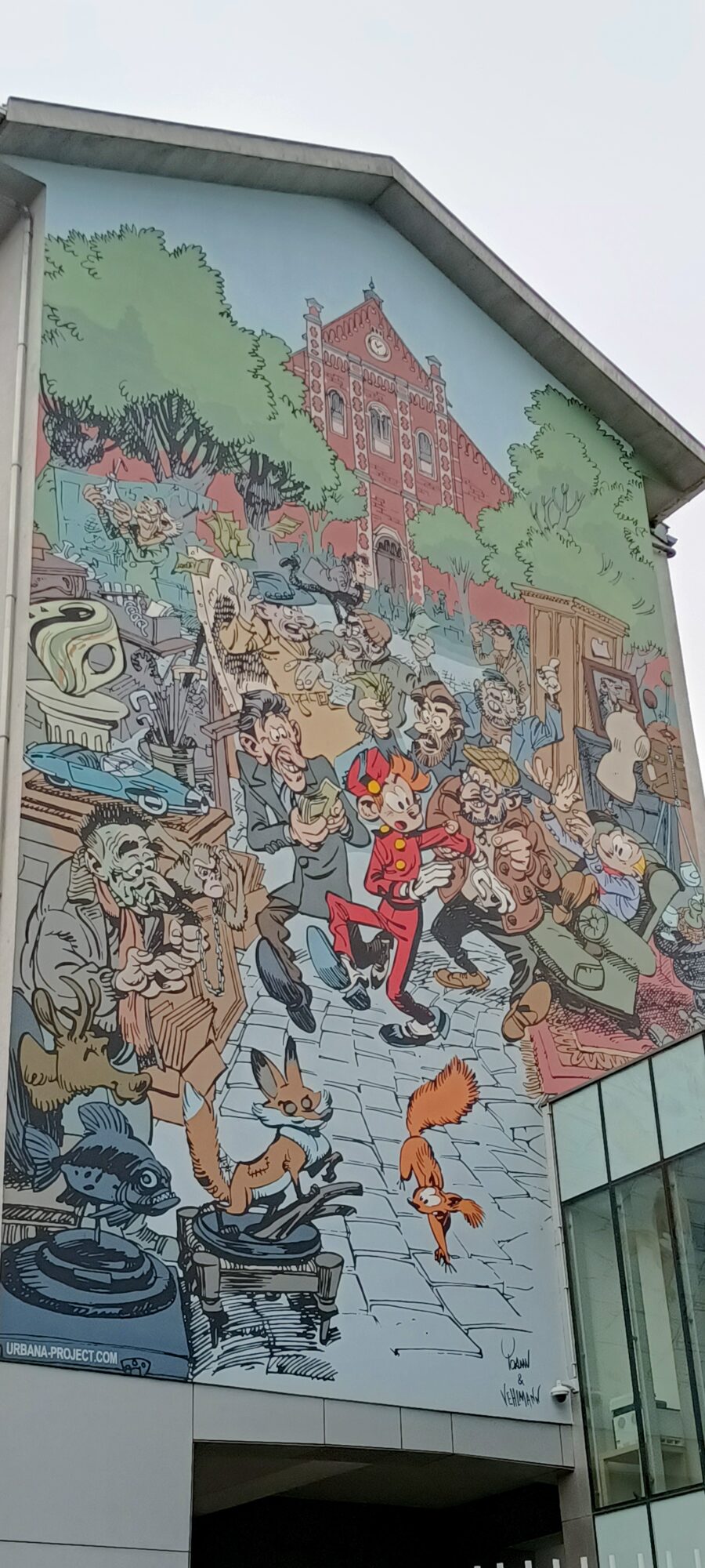 Spirou in the Marolles by Yoann and Vehlmann — Street art by Yoann, Fabien Vehlmann in Bruxelles