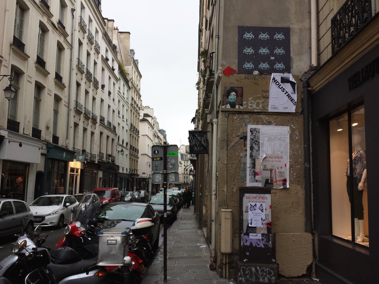 PA_575, Space Invader on Rue de Poitou — Street art by Invader, A2, Gzup in Paris