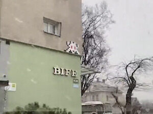 LJU_28, Space Invader on Na jami 1 — Street art by Invader in Ljubljana